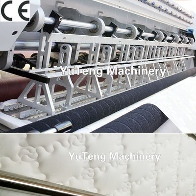 Máquina de Quilting Multi-Agulha de 2450mm com Velocidade de 1200RPM e Espessura de 80mm para Fabricação de Colchões