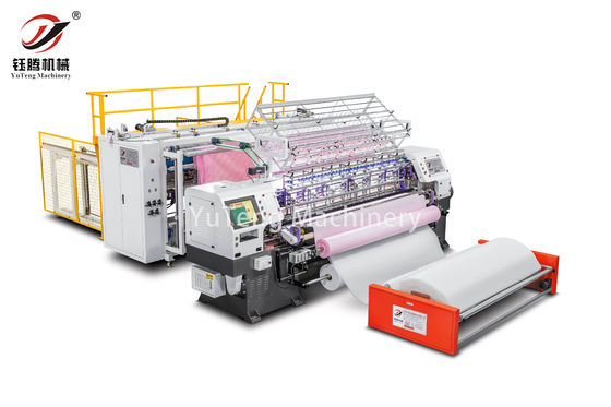 Máquina automática computadorizada de corte e empilhamento de filé para material têxtil doméstico