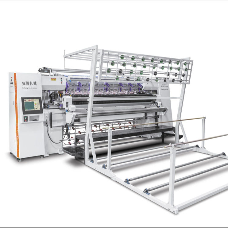 Máquina de acolchoamento computadorizada de múltiplas agulhas de ultra alta velocidade com largura de acolchoamento de 2450 mm e corte automático de linha