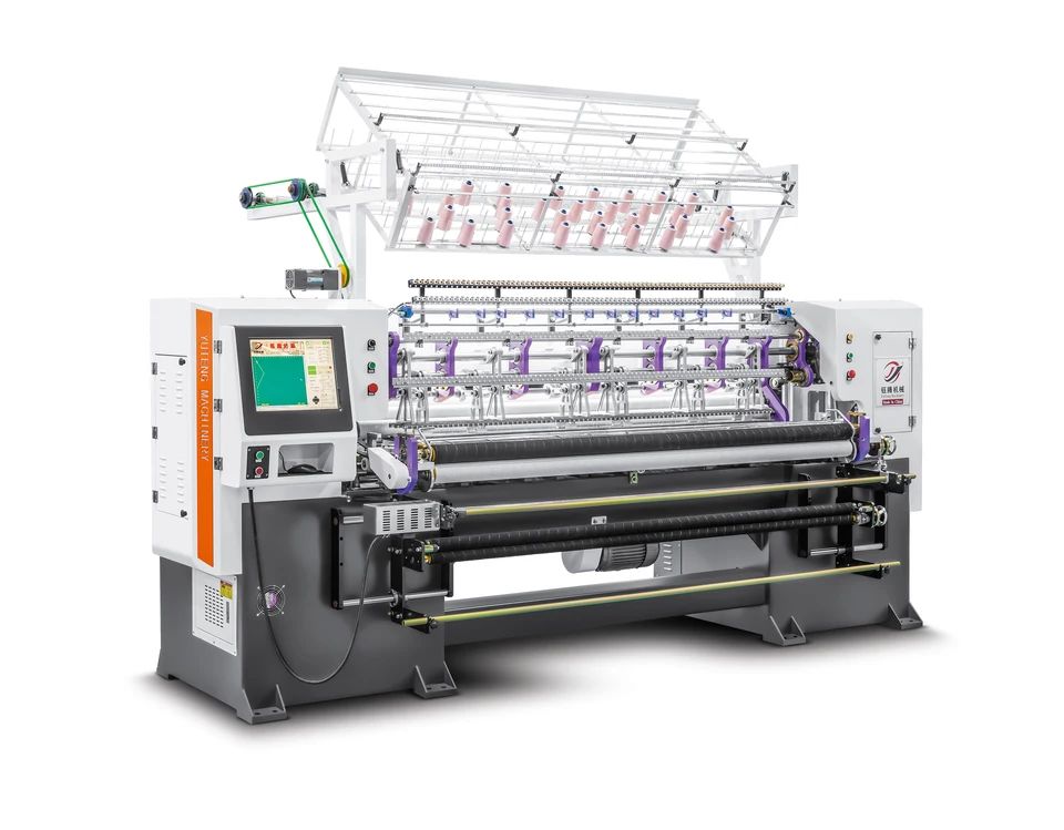 Máquina de Quilting de Agulhas Multiplas de Alta Velocidade Computarizada para Fabricação de Camas de Tecido